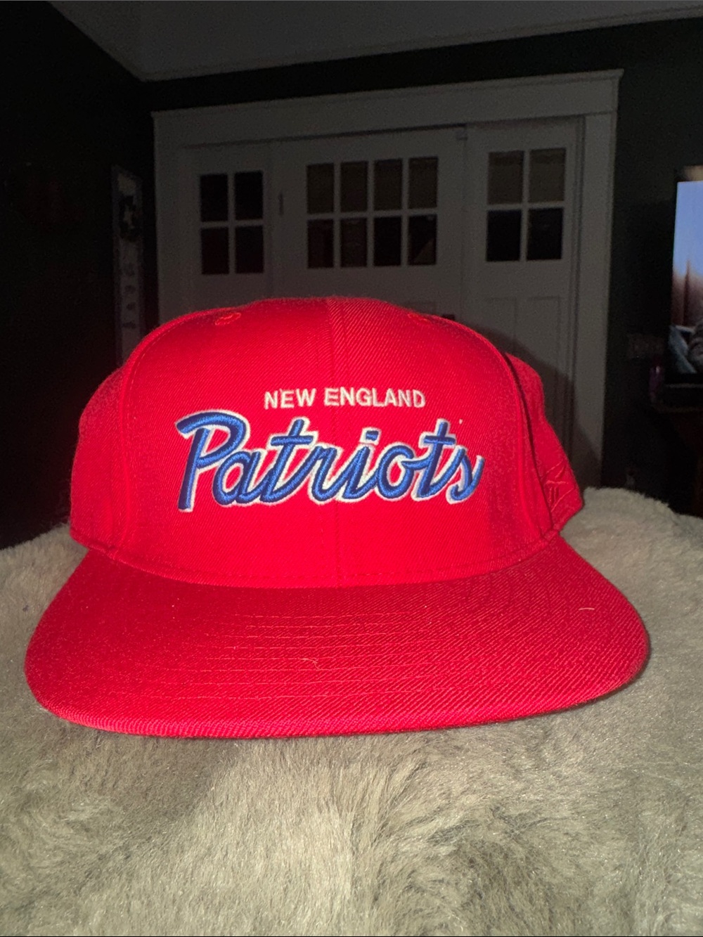 Reebok Red New England Patriots Snapback Hat